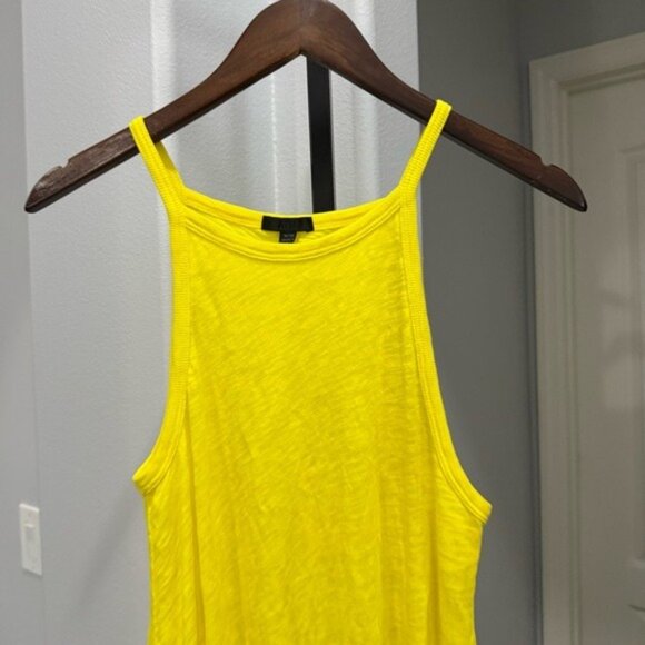 ATM Anthony Thomas Tank Cotton Baby Tee Dress Chartreuse Sz Medium Bright Yellow - Picture 3 of 7